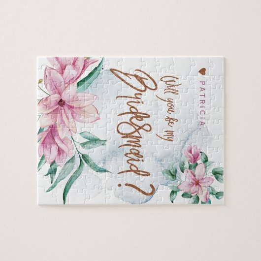 Bridesmaid zal je mijn bruidsmeisje zijn. legpuzzel (Horizontaal)