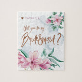 Bridesmaid zal je mijn bruidsmeisje zijn. legpuzzel (Verticaal)