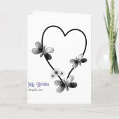 Bridesmaid, zwart en wit hart en botervliegen (Achterkant)