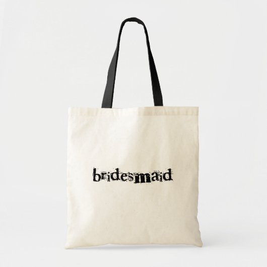 Bridesmaid Zwarte tekst Tote Bag (Voorkant)