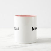 Bridesmaid Zwarte tekst Tweekleurige Koffiemok (Center)