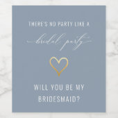 Bridesmaïdaal voorstel Wijnlabel Wijn Etiket (Enkel label)