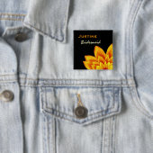 Bridesmaïde Button Warm Oranje Flower Wedding (In situ)