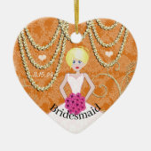 Bridesmaïde cadeautjes die je kiest voor kleuren keramisch ornament (Voorkant)