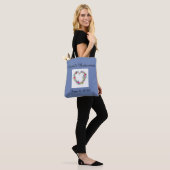 Bridesmaïde florale canvas tas (Op model)