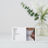 Bridesmaïde hand zonder bruidsjurk visitekaartje (Staand voorkant)