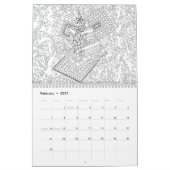 Bridesmaïde kleur van de bruiloft op persoonlijke  kalender (Feb 2027)