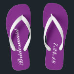 Bridesmaïde Teenslippers<br><div class="desc">Wil je een leuk en nuttig cadeau voor je bruidsmeisjes? Wat dacht je van sommige teenslippers. Pas de datum aan uw speciale dag aan en zorg ervoor dat ze zich speciaal voelen. Dit zou perfect zijn om te draag terwijl iedereen zijn haar en make-up laat doen en de receptie om...</div>