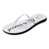 Bridesmaïde Teenslippers met Diamond Ring (Schuin)