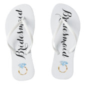 Bridesmaïde Teenslippers met Diamond Ring (Voetbed)