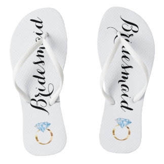 Bridesmaïde Teenslippers met Diamond Ring