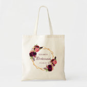 Bridesmaïde waterverkleurde bloemkolen tote bag (Voorkant)