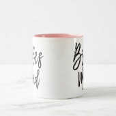 Bridesmaids | Aangepaste bruiloft in Script-stijl Tweekleurige Koffiemok (Center)