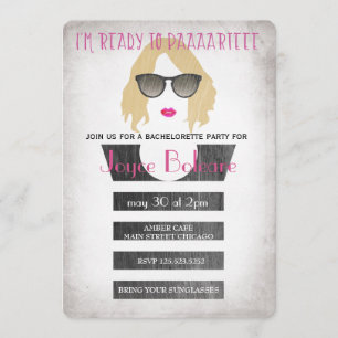 Bridesmaids bachelorette nodigmeisjes uit kaart