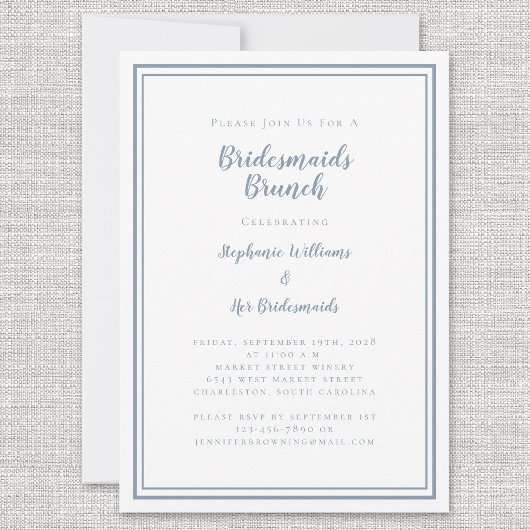 Bridesmaids Brunch Vrijgezellenfeest Modern Dusty  Kaart