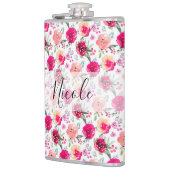 Bridesmaids Gift Waterverf Floral Heupfles (Links)