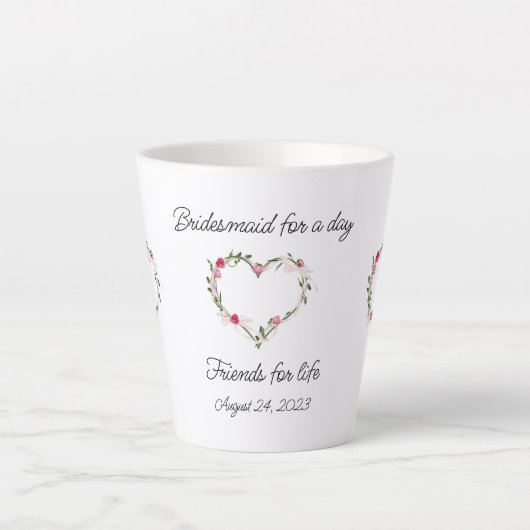 Bridesmaid's Latte cup Mok (Voorkant)