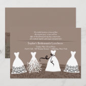 Bridesmaid's Lunch Uitnodiging (Voorkant / Achterkant)