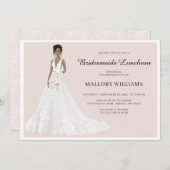 Bridesmaids Luncheon Bruidsjurk Uitnodiging (Voorkant / Achterkant)
