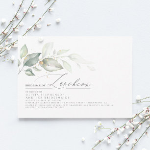 Bridesmaids Luncheon Droy Greenery Vrijgezellenfee Kaart