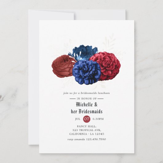 Bridesmaids Luncheon Kaart (Voorkant)