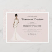Bridesmaids Luncheon Mode Bride Invitation Kaart (Voorkant / Achterkant)