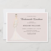 Bridesmaids Luncheon Mode Bride Invitation Kaart (Voorkant)