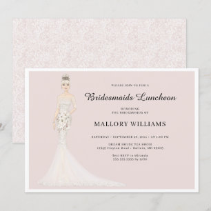 Bridesmaids Luncheon Mode Bride Invitation Kaart