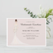 Bridesmaids Luncheon Mode Bride Uitnodiging (Staand voorkant)