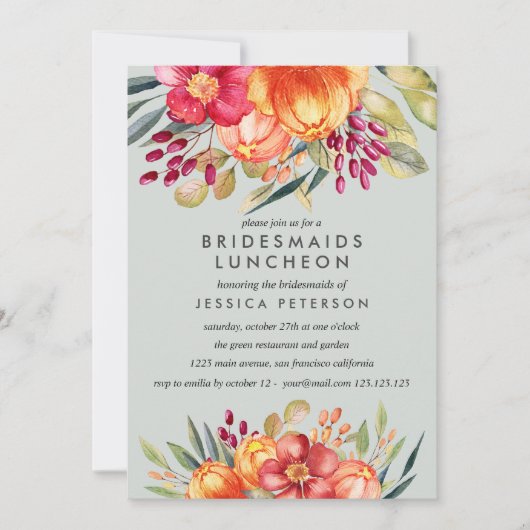 Bridesmaids Luncheon Wedding Kaart (Voorkant)