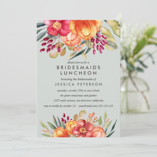 Bridesmaids Luncheon Wedding Kaart (Staand voorkant)