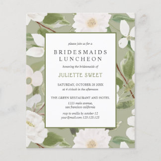 Bridesmaids Luncheon | Witte bloemen groen