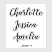 Bridesmaids Names Personalized Vinyl Decal Sticker (Vel)
