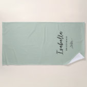 Bridesmaids Sage Green with Botanical Strandlaken (Voorkant)