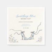 Bridesmaids Something Blue Bridal Shower Servet (Voorkant)