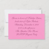 Bridesmaids' Tea Invitation Kaart (Achterkant)