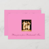 Bridesmaids' Tea Invitation Kaart (Voorkant / Achterkant)