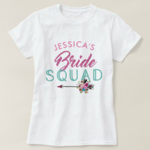 Bridesmaids-Topjes van Bride Squad Persoonlijke Pa