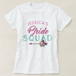 Bridesmaids-Topjes van Bride Squad Persoonlijke Pa T-shirt