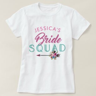 Bridesmaids-Topjes van Bride Squad Persoonlijke Pa T-shirt