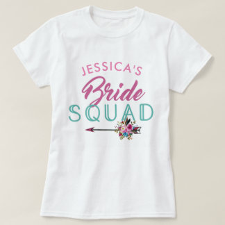 Bridesmaids-Topjes van Bride Squad Persoonlijke Pa T-shirt