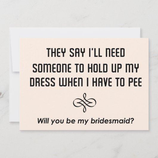 Bridesmaids Uitnodiging Wordt u mijn bruidsmeisje? (Voorkant)