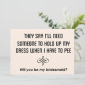 Bridesmaids Uitnodiging Wordt u mijn bruidsmeisje? (Staand voorkant)