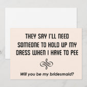 Bridesmaids Uitnodiging Wordt u mijn bruidsmeisje? (Voorkant / Achterkant)