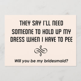 Bridesmaids Uitnodiging Wordt u mijn bruidsmeisje?