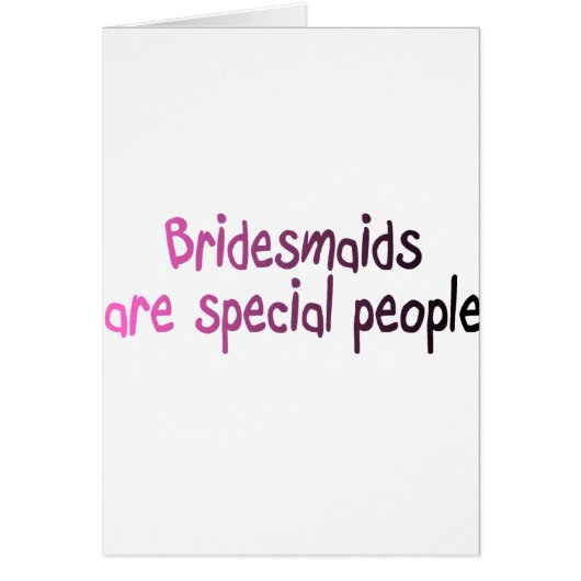 Bridesmaids zijn speciale mensen (Voorkant)