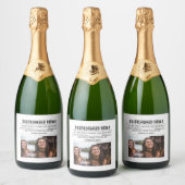 Bridesmais voorstel krant + bruidsmeisje info kaar sparkling wijnetiket (Flessen)