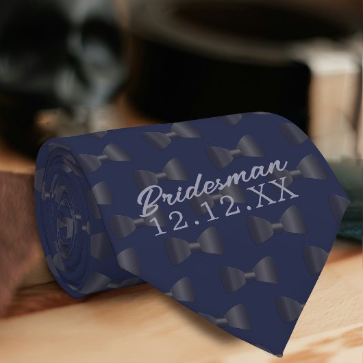 Bridesman Groomsman gepersonaliseerd Stropdas voor