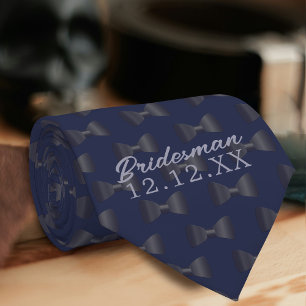 Bridesman Groomsman gepersonaliseerd Stropdas voor