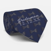 Bridesman Groomsman gepersonaliseerd Stropdas voor (Opgerold)